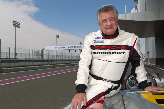 As a pilot of historic racecars, Hans Herrmann still takes part in many vintage car events for the Porsche Museum.